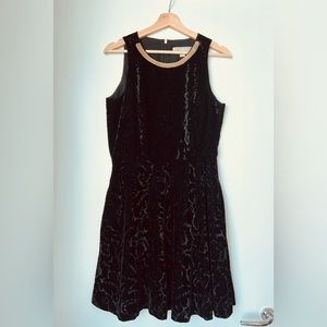 Michael Kors black velvet dress